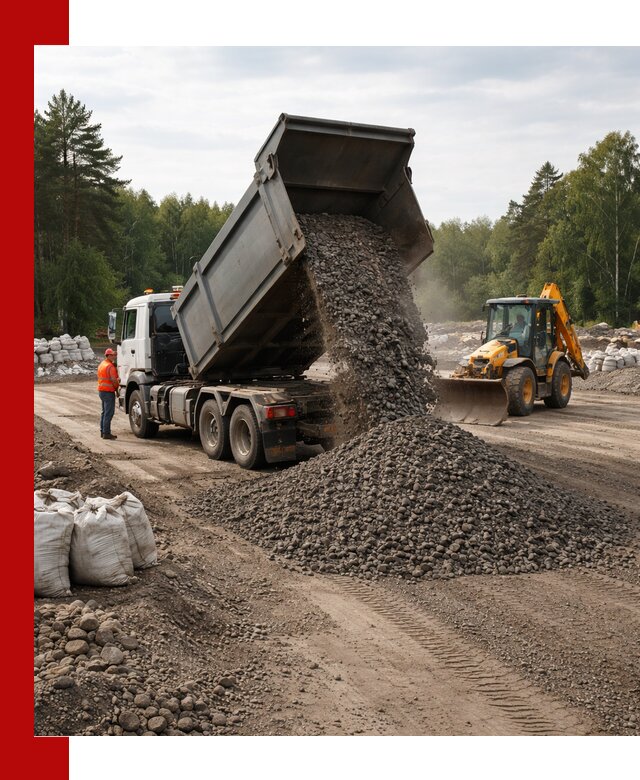 Доставка дробленого асфальта в Кольчугине для дорожных работ