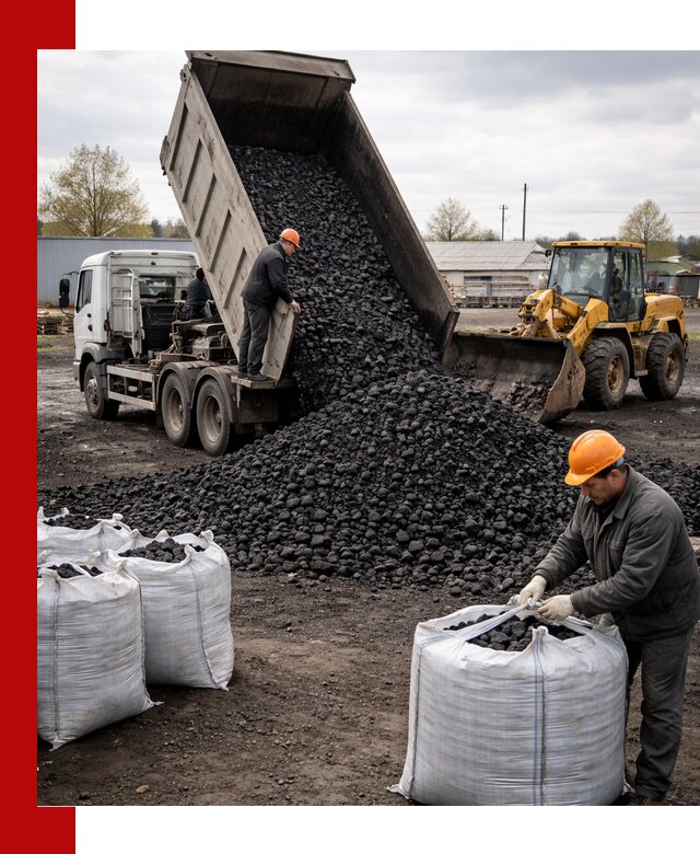 Доставка каменного угля в Кольчугине оптом и в розницу