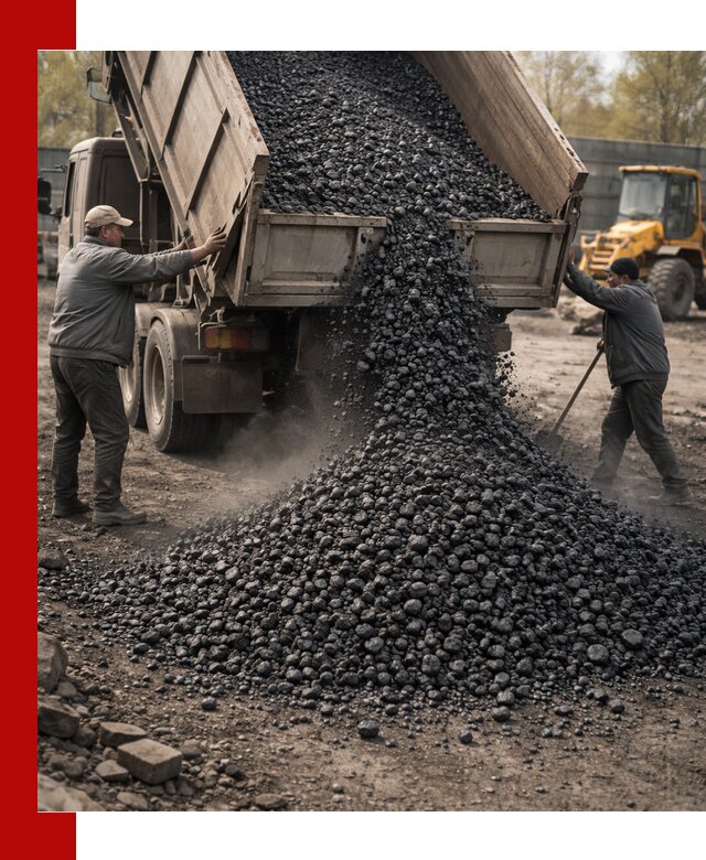 Доставка угля семечка самосвалами в Кольчугине