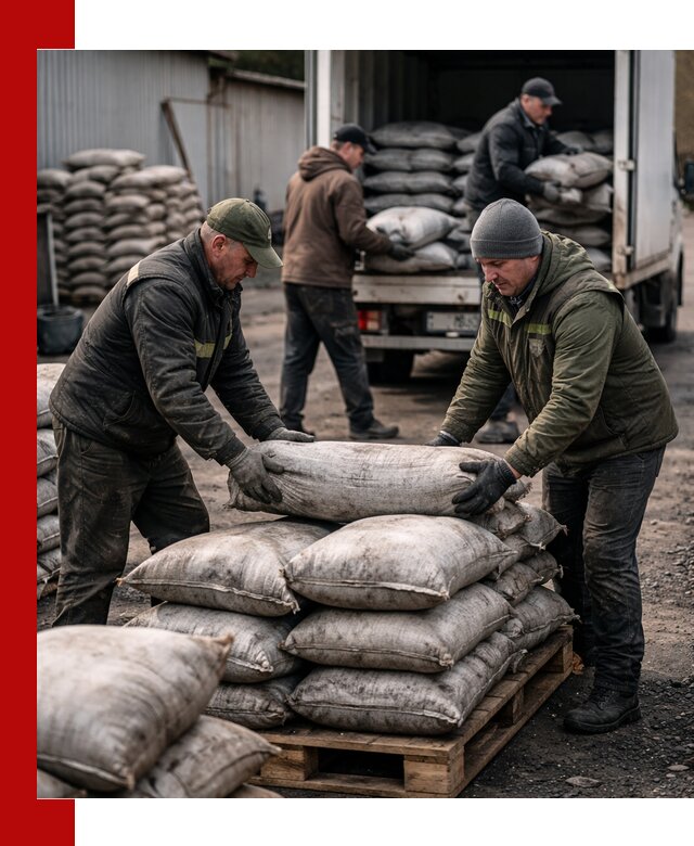 Доставка угля в мешках по выгодным ценам в Кольчугине