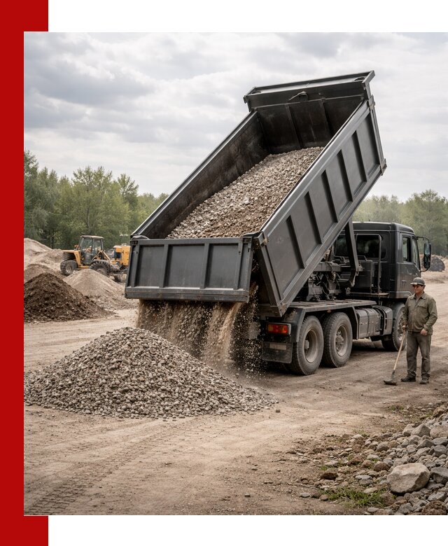 Доставка самосвалом 30 м3 по выгодным ценам в Кольчугине