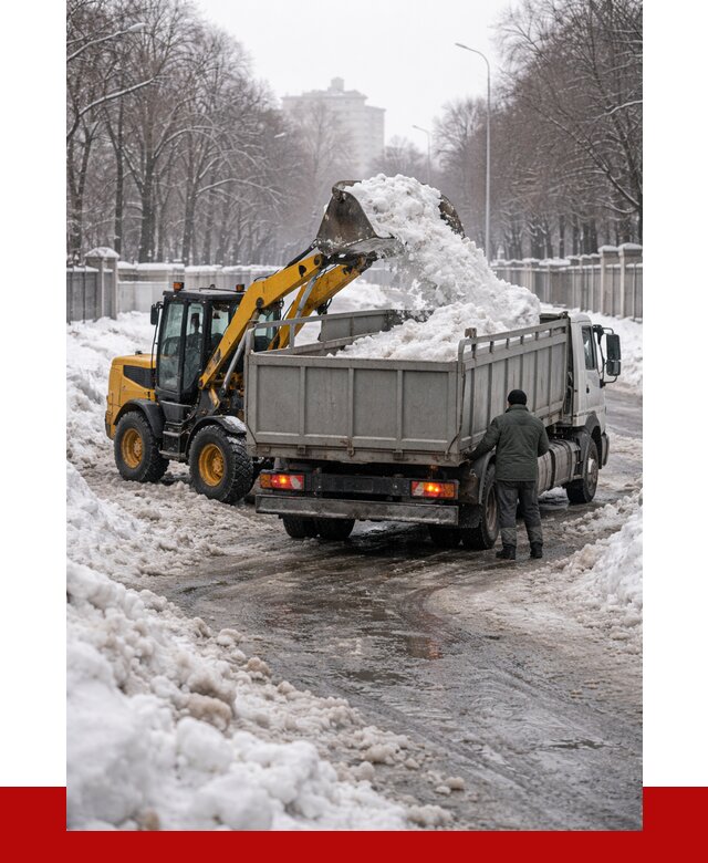 Вывоз снега с погрузкой в Кольчугине от 3560 р. ПРОНЕРУДКль