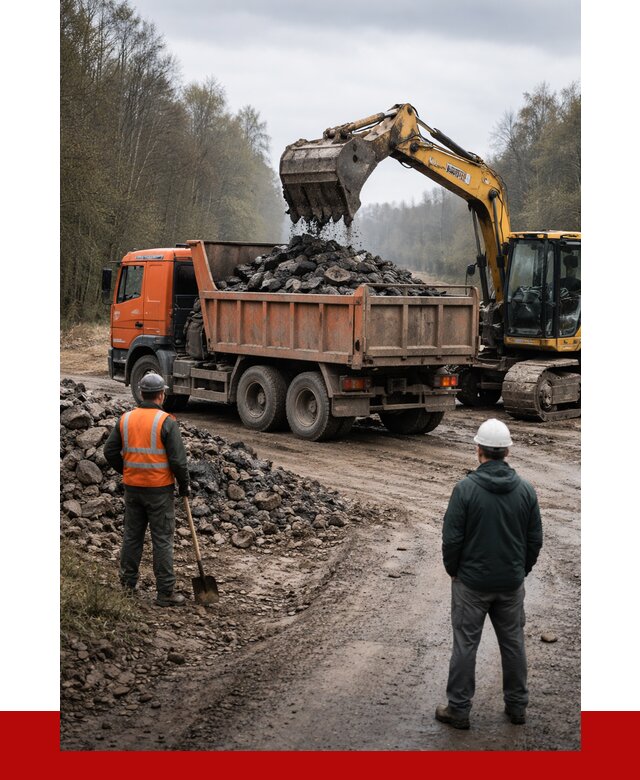 Вывоз асфальта в Кольчугине от 4577 р. самосвалом ПРОНЕРУДКль