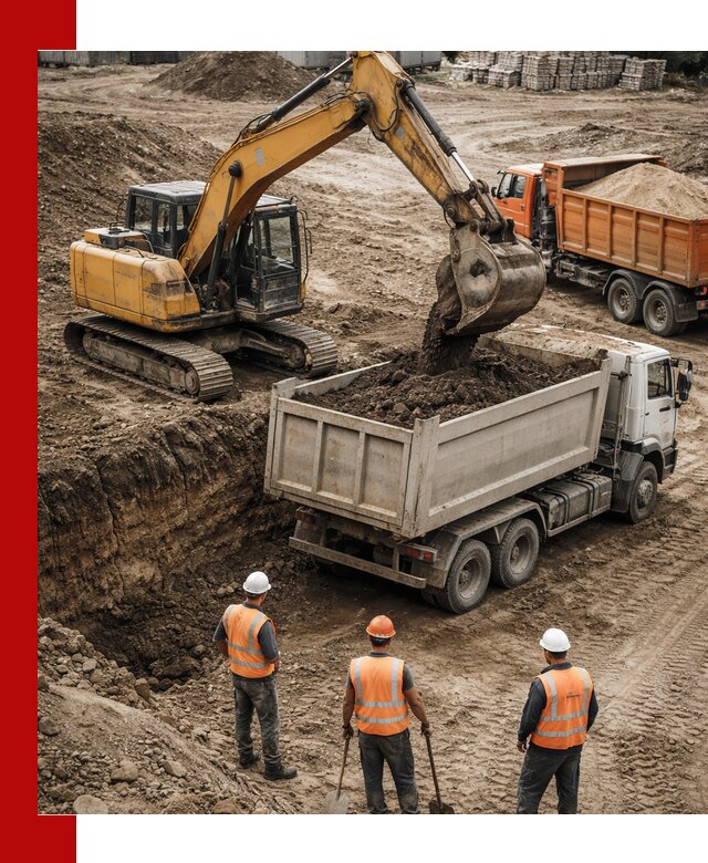 Разработка грунта для строительства и благоустройства в Кольчугине