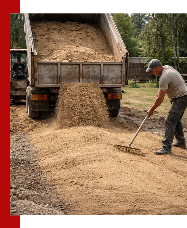 Отсыпка участка песком в Кольчугине быстро и качественно