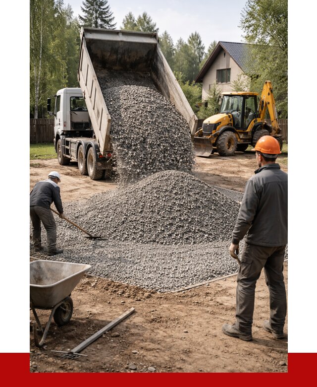 Отсыпка участка щебнем в Кольчугине от 6611 р. ПРОНЕРУДКль