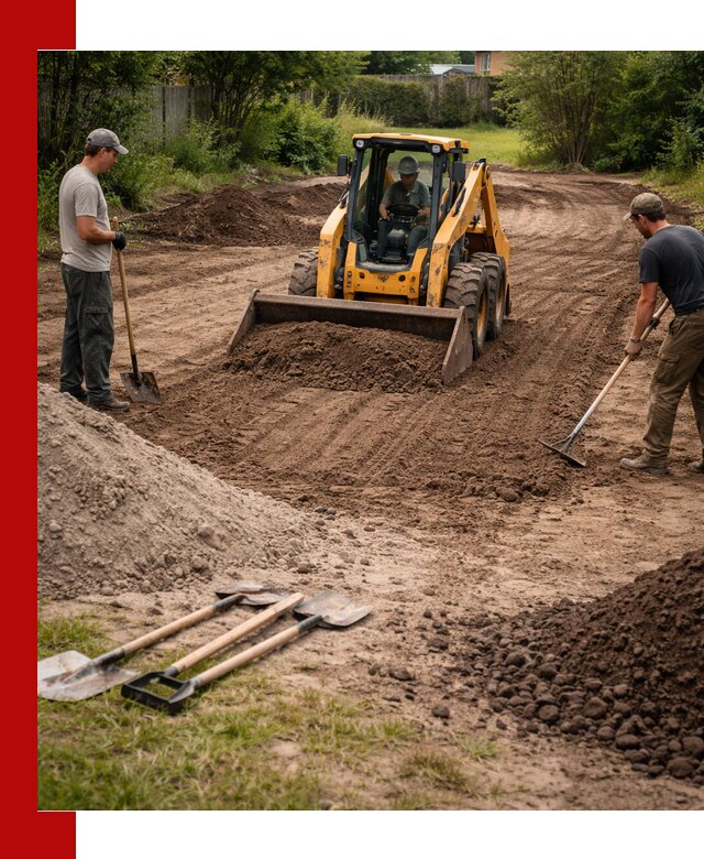 Планировка участка грунтом с вывозом и доставкой в Кольчугине